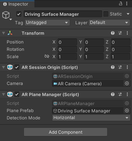 Driving Surface Manager con Plane