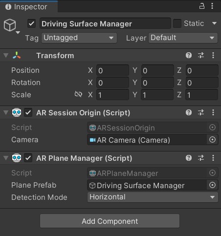Driving Surface Manager con Plane