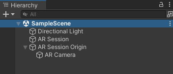 Unity Hierarchy with AR Session